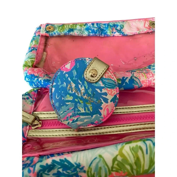 Lilly Pulitzer Fished My Wish Cosmetic Pouch Travel Zip Case - Picture 2 of 7